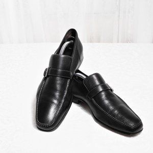 Russell & Bromley London Black Leather Monk Strap Loafer Men's EU 42.5   US 9